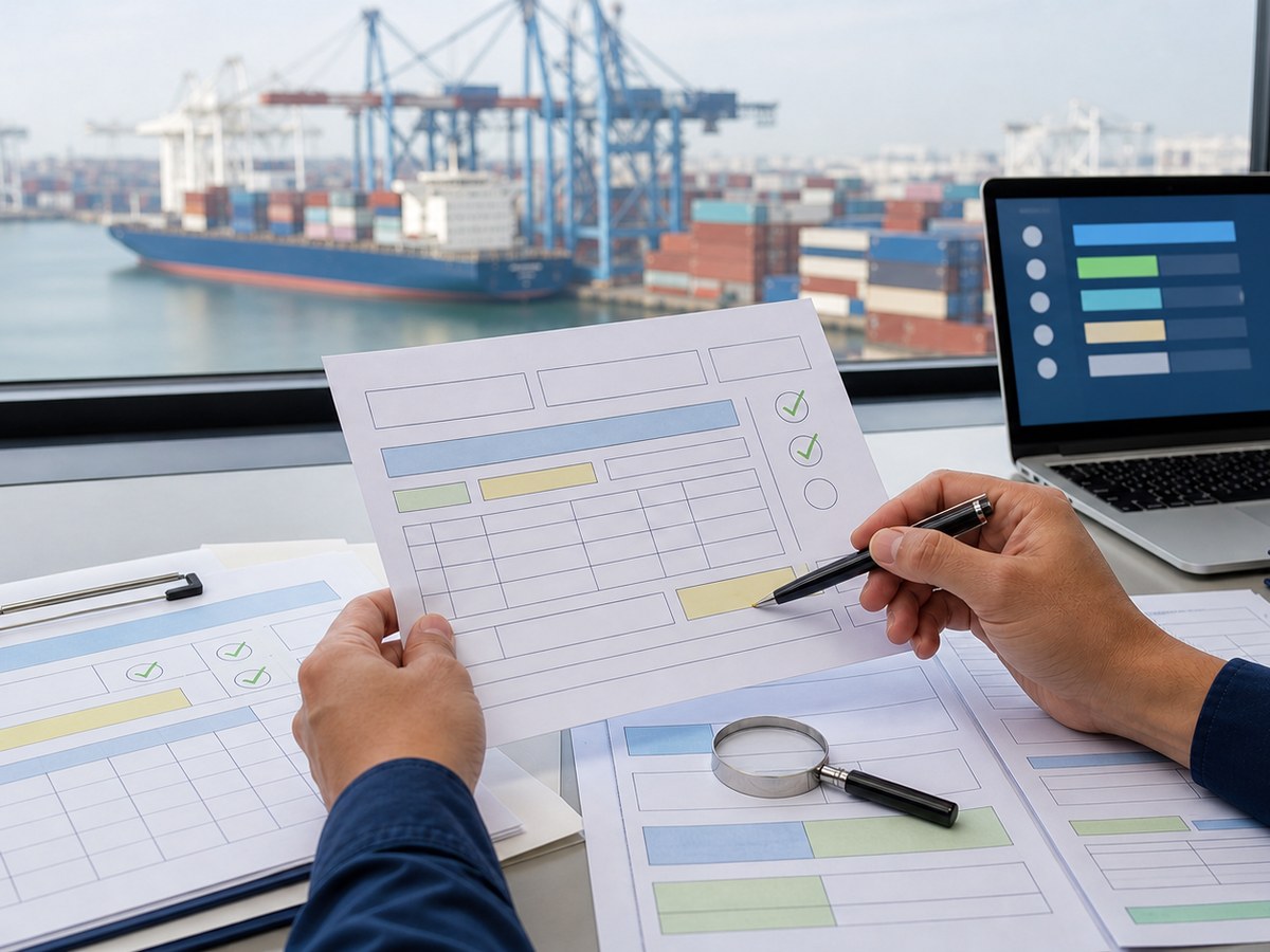 Commercial invoice and packing-list review