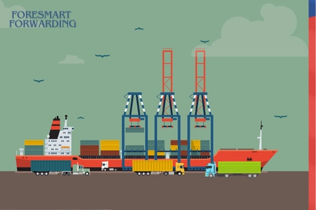 fcl and lcl shipping goods at the dock