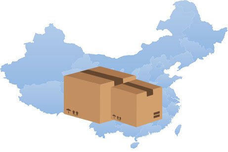 Cartons on the China map