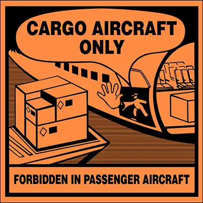 CAO Label for shipping lithium batteries
