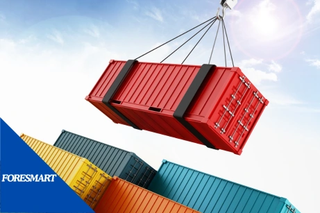 lifted lcl shipping containers