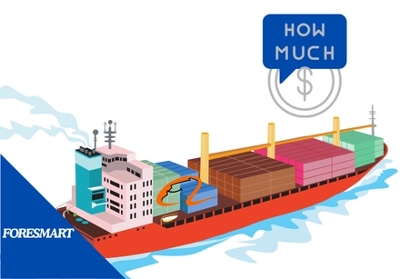Alibaba cargo on the sea ship