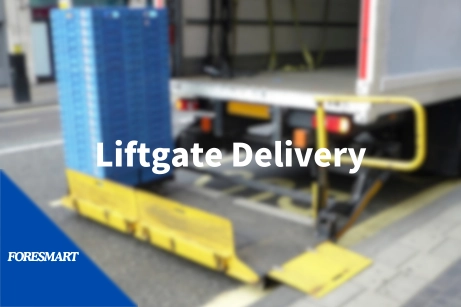 the liftgate loaded with cargo