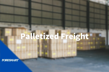 palletized freight cargo in shipping