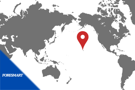 Hawaii on the map